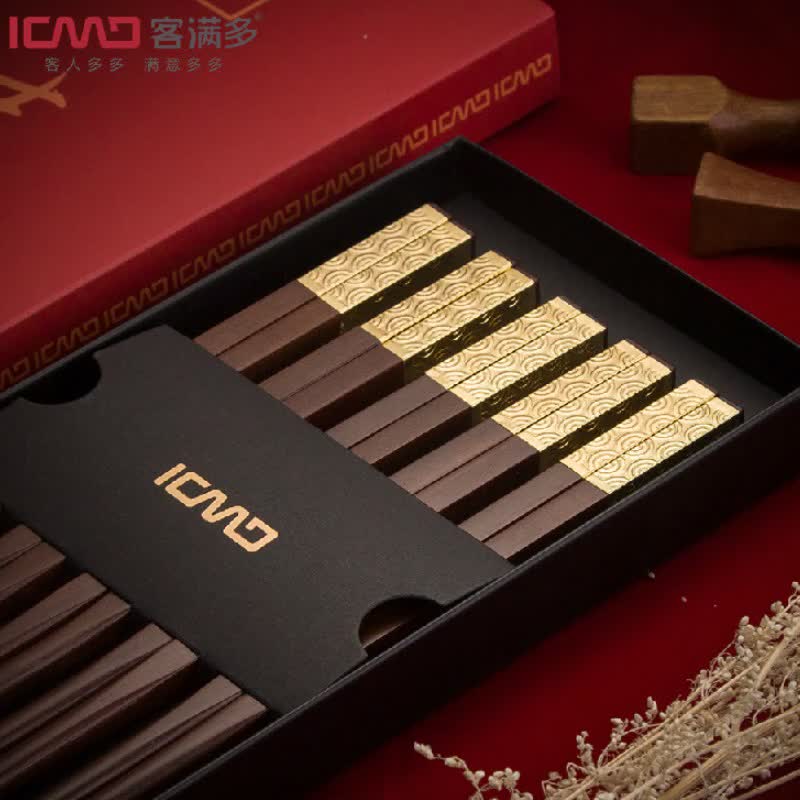 마호가니 젓가락 가정용 고급 단단한 나무 붉은 자단 ironwood 남성 10 쌍의 철 나무 정장 가족 tachyzi 미끄럼 방지 및 곰팡이