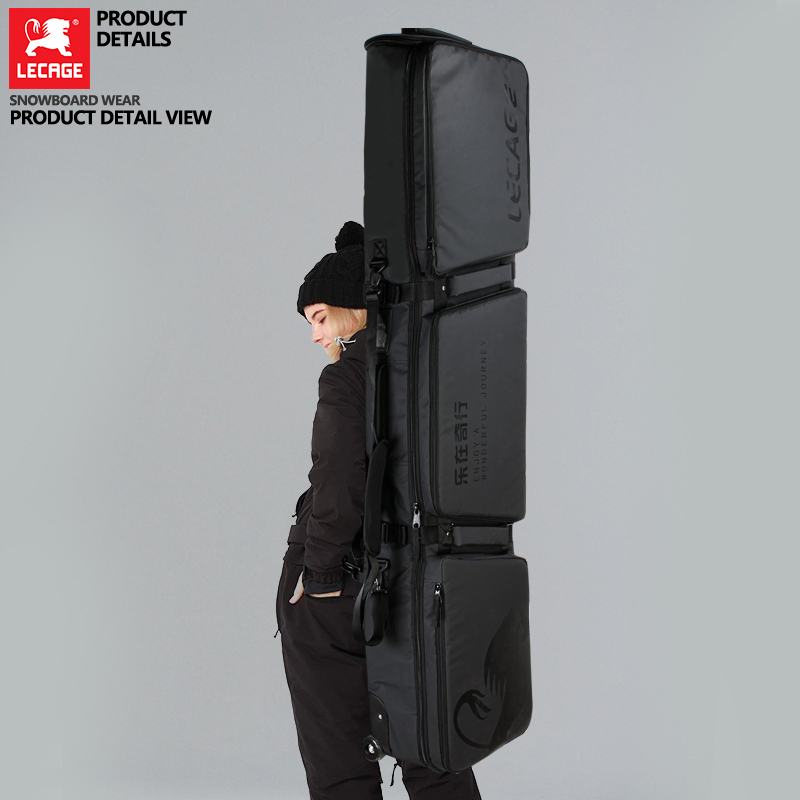 Le Kaiqi 스키 가방 싱글 보드 더블 보드 범용 20 새로운 대용량 건식 및 습식 분리 롤러 스키 장비