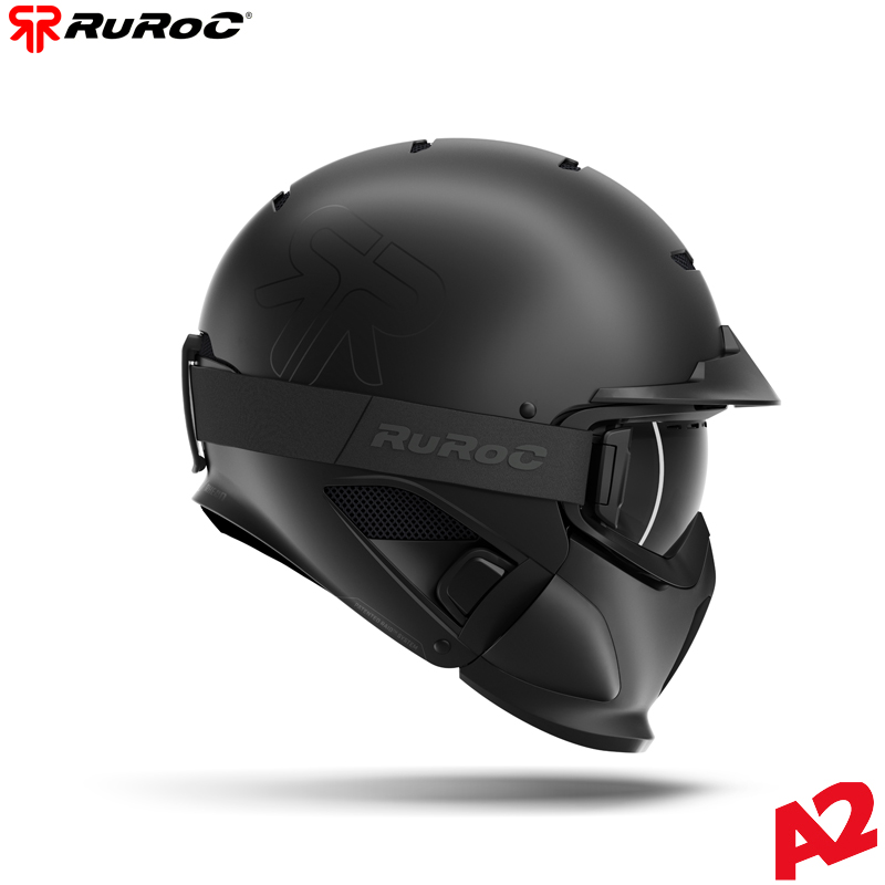 Ruroc20-21 스키 헬멧 스키 장비 젖빛 쿨 블랙 베니어 더블 보드 보호 장비 어린이를위한 풀 페이스 헬멧
