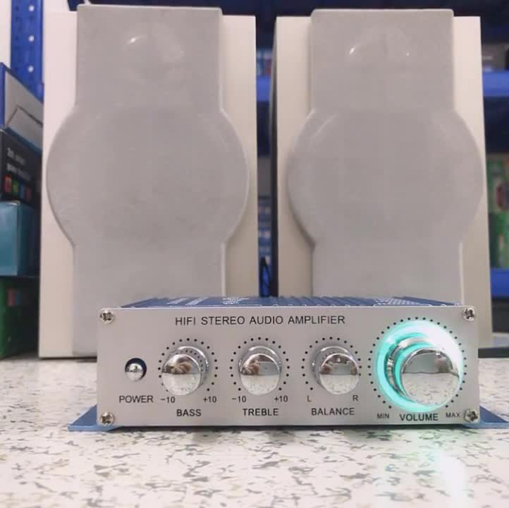 미니 소형 파워 앰프 HIFI2.0 채널 밸런스 사운드 조정 오디오 수정 카