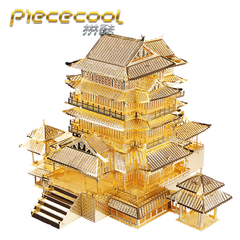 금속 퍼즐 모델 고대 건물 Tengwang 파빌리온 3D 입체 조립 성인 교육 장난감 친구 크리에이티브 선물을 보내