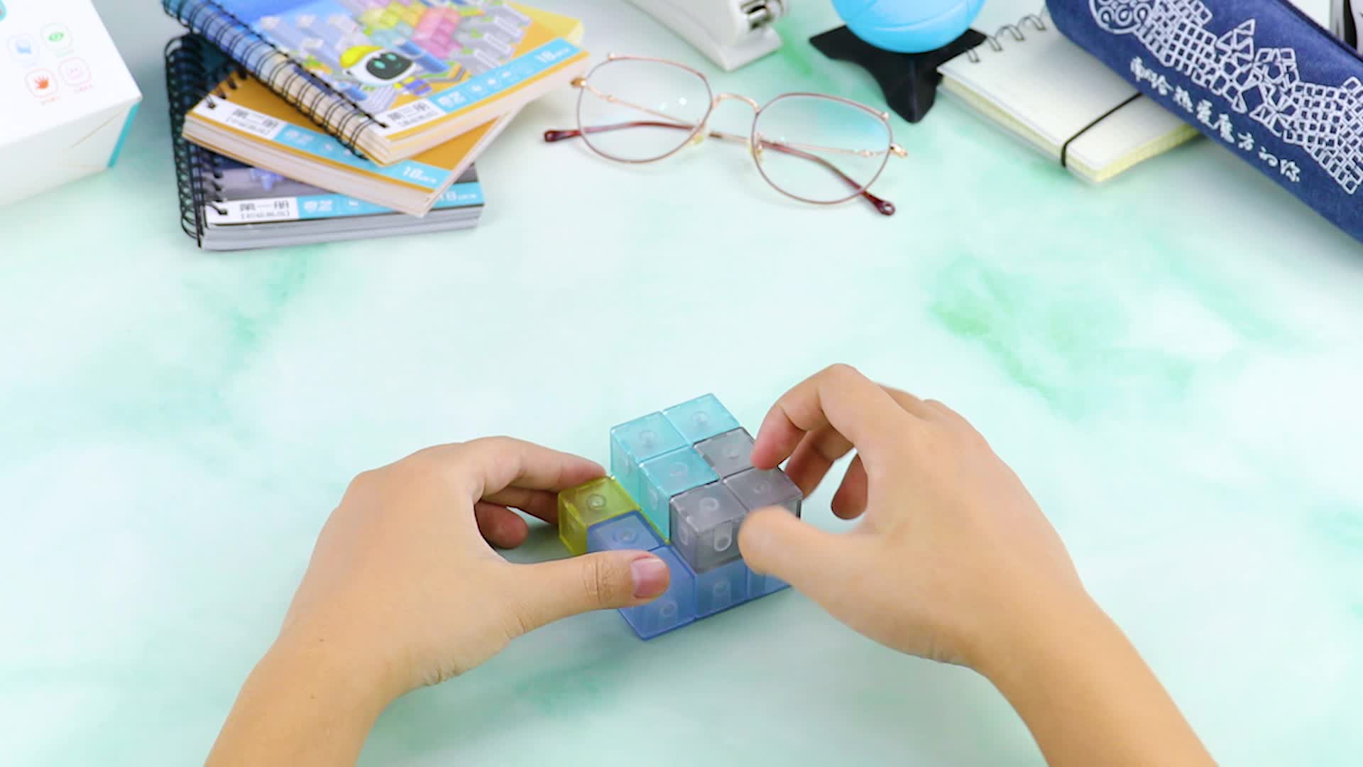 마그네틱 루빅 큐브 빌딩 블록 소마 이 조립 루반 8 퍼즐 남아 3-6 세
