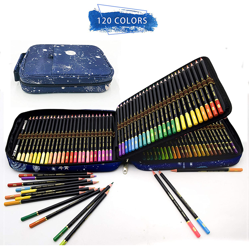 영국 zzone 색연필 120 색 리드 색연필 전문 드로잉 손으로 그린 ​​그림 수용성 색연필