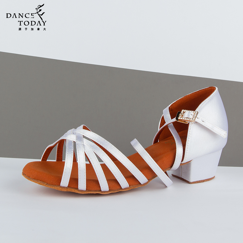 전문 라틴 댄스 신발 흰색 겨울 댄스 신발 어린이 여자 운동화 가죽 부드러운 바닥 라틴어 신발 191