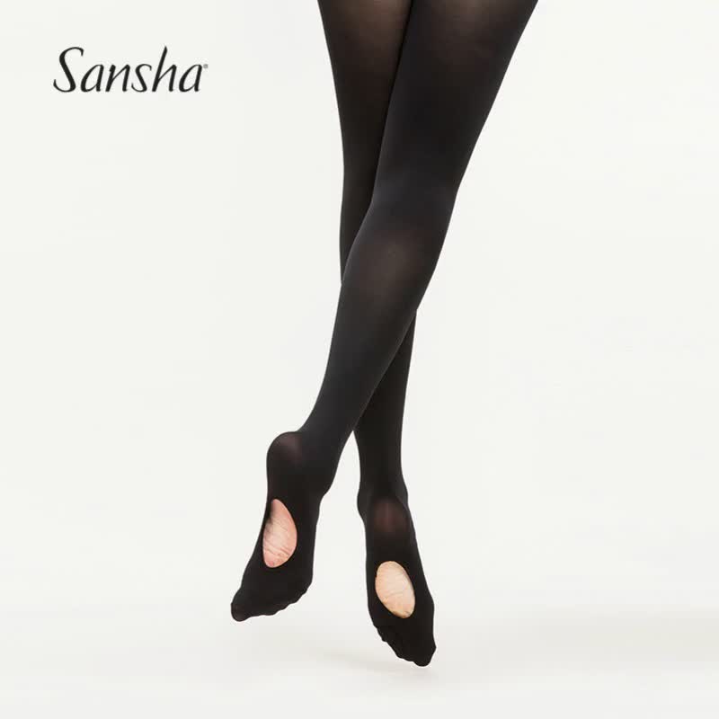 Sansha French 발레 댄스 양말 성인 여성용 발 얇은 단독 스타킹 공연