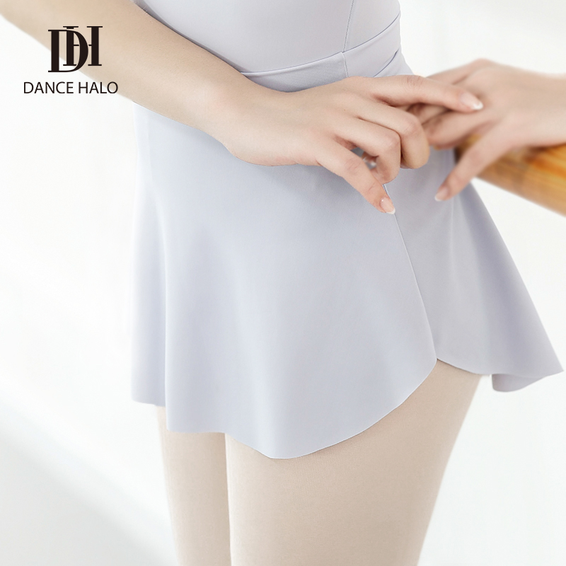 DH 프릴 발레 스커트 성인 여성 댄스 교사 연습 복장 체조 의류 여름