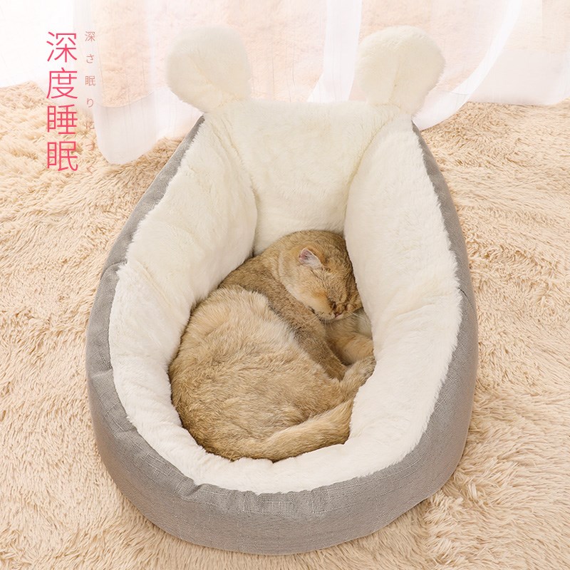 고양이 겨울 따뜻한 사계절 일반 깊은 수면 폐쇄 두꺼운 집 개집 애완 동물 용품