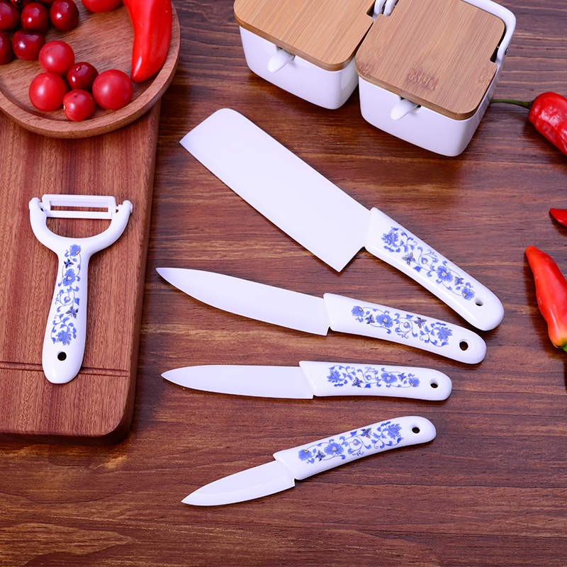 세라믹 칼 세트 부엌 칼 부엌 5 다섯 조각 일본 고기 절단 부엌 칼 필링 과일 칼 판촉 선물