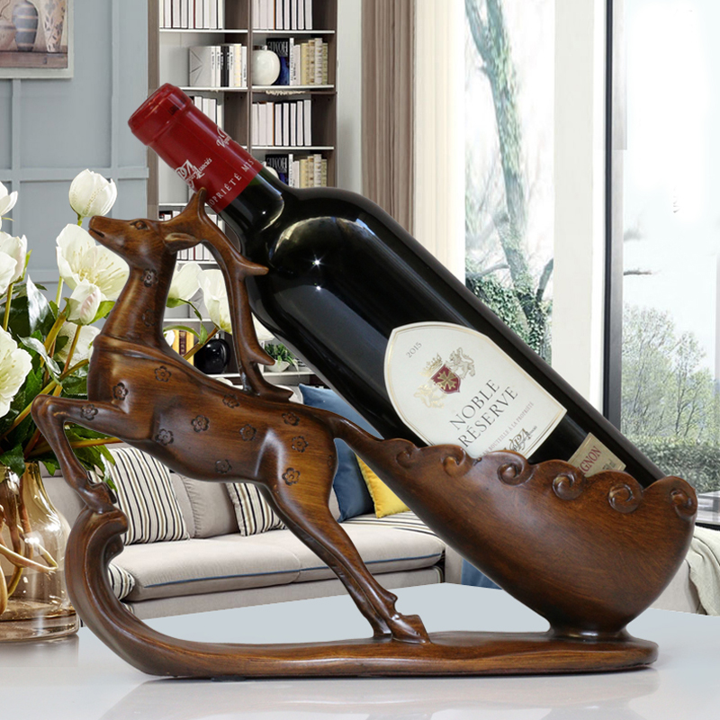 와인 랙 장식 와인 캐비닛 장식 현대 거실 TV 캐비닛 장식 sika 사슴 와인 트레이 집들이 선물