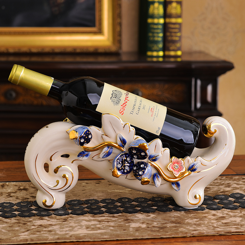와인 랙 장식 와인 병 랙 유럽 창조적 인 홈 와인 랙 작은 고급 거실 와인 캐비닛 장식