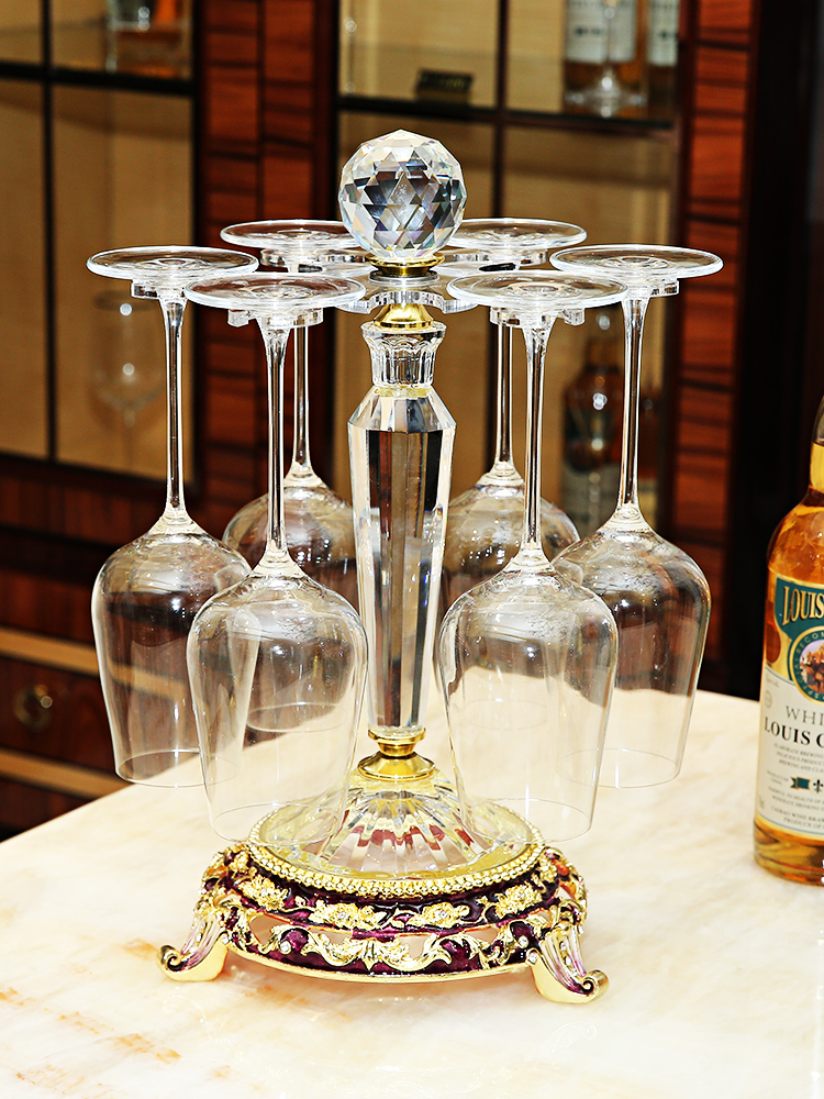 가정용 와인 잔 창의 와인 대 장식품 키가 큰 술 장식 거꾸로 술병 대 유럽 술 대가