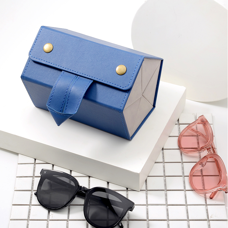 안경 저장 상자 멀티 프레임 패션 휴대용 접이식 상자는 로고 선글라스 근시