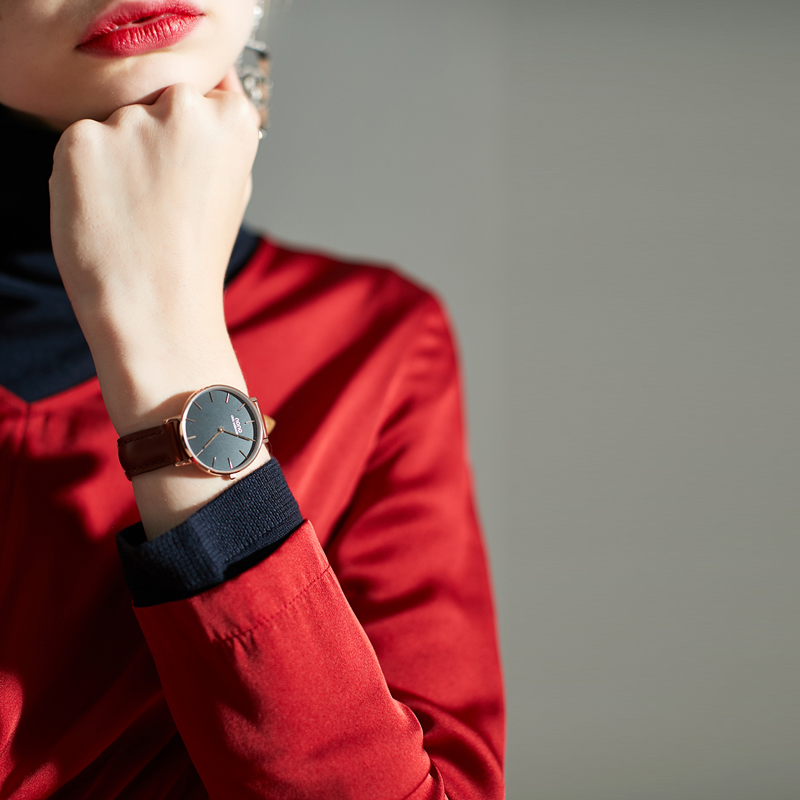 Affinity [G4171] 이탈리아 신품 NONO 심플 가죽 수입 쿼츠 여성용 시계