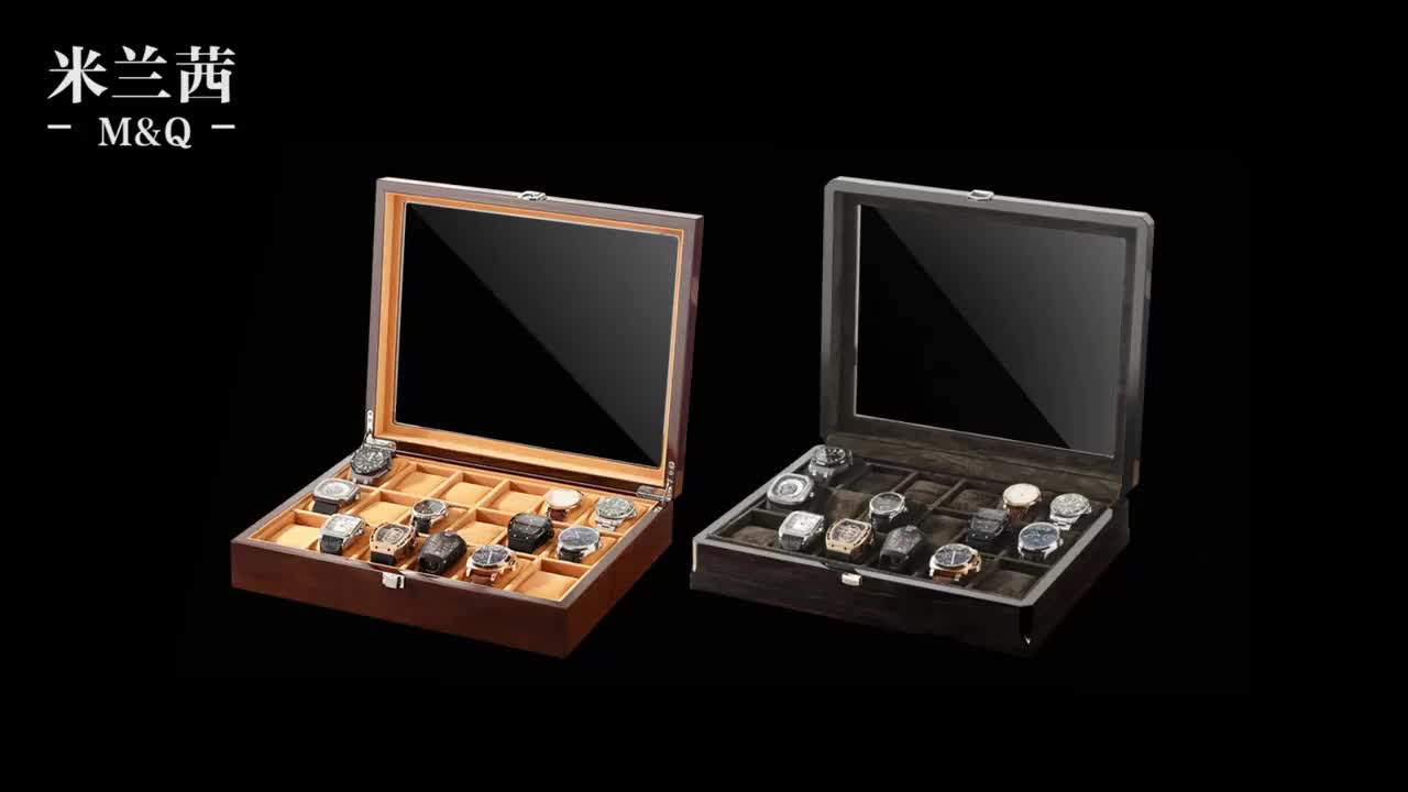 독일 나무 유리 단일 여러 시계 상자 보석 시계 보관 상자 디스플레이 상자 상자 18pcs