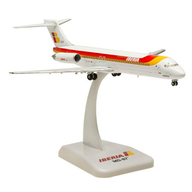 Hogan 1 : 200 Spanish Airlines Iberia MD-87 합금 비행기 모델 (안테나 세부 사항 포함)