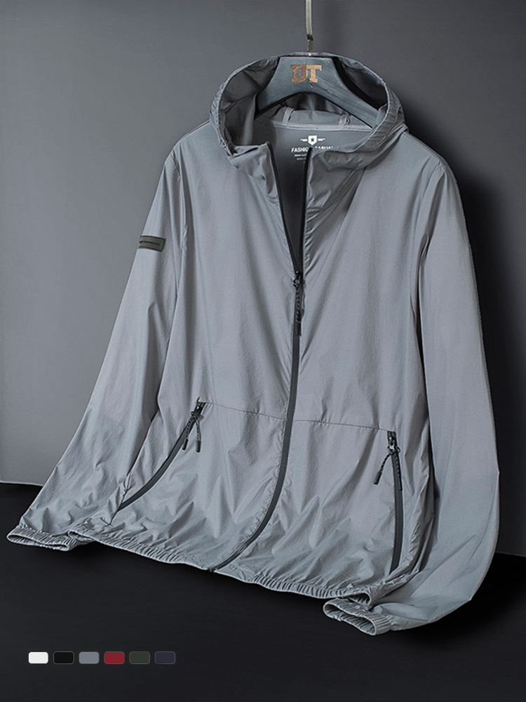 자외선 차단 의류 남성 자켓 여름 울트라 얇은 통기성 봄 가을 스포츠 윈드 브레이커 얼음 실크 브랜드