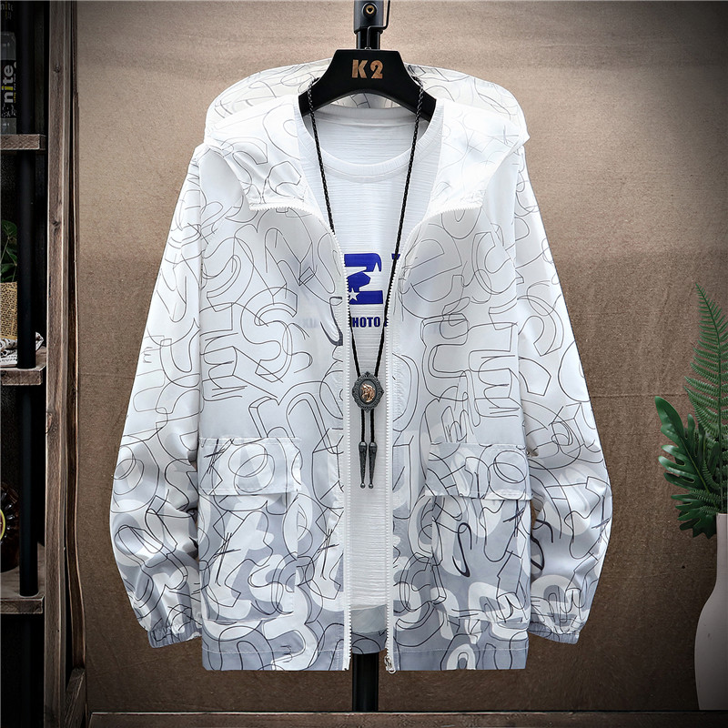 태양 보호 의류 남성 여름 초박형 그라데이션 컬러 야외 학생 재킷 새로운 대형 느슨한 야외 얼음 실크 옷