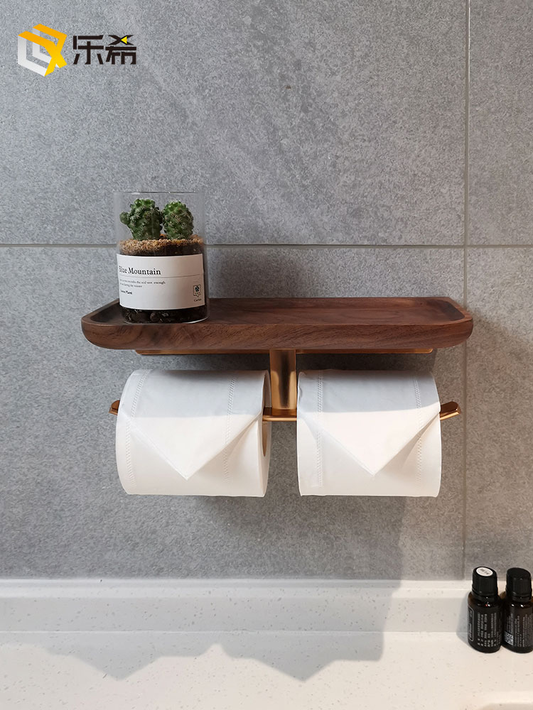 단단한 나무 조직 홀더 크리에이티브 화장실 휴지 검은 호두 화장지 상자 저장