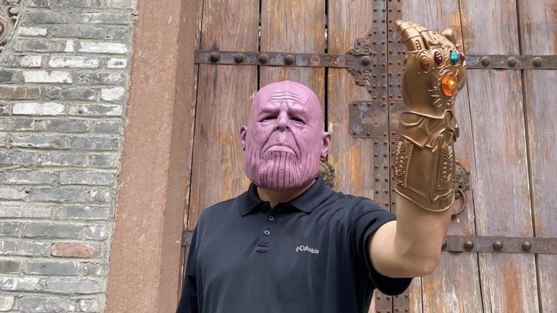 Thanos 마스크 헤드 기어 어벤저 스 할로윈 성인 소품 영화 및 TV 게임 주변 장치 COS Alliance 3 Infinity War