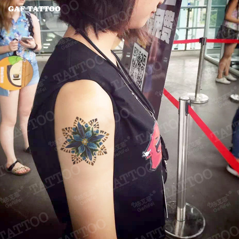 Ge Aifei 꽃 토템 타투 스티커 방수 여성 감각 팔 시뮬레이션 크리 에이 티브 흉터