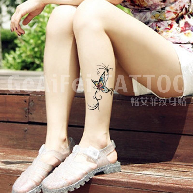 Ge Aifei 문신 스티커-나비 토템 문신 스티커 방수 문신 스티커 여성 문신 스티커 방수 시뮬레이션