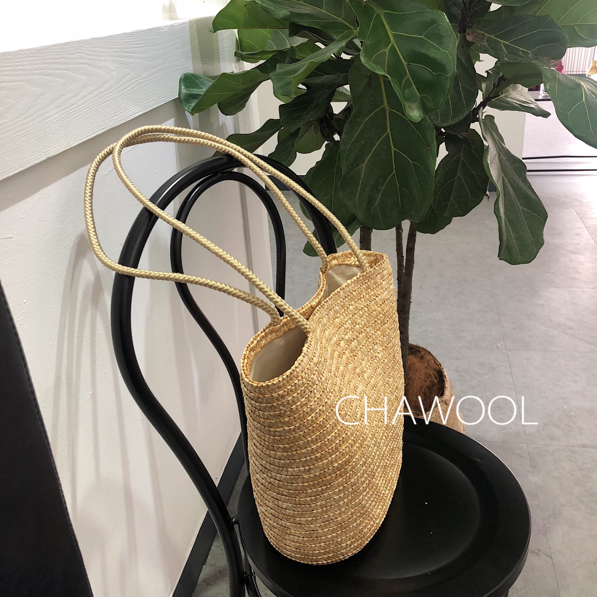 CHAWOOL 대용량 밀짚가방 핸드메이드 여름 바캉스 비치 럭셔리 인