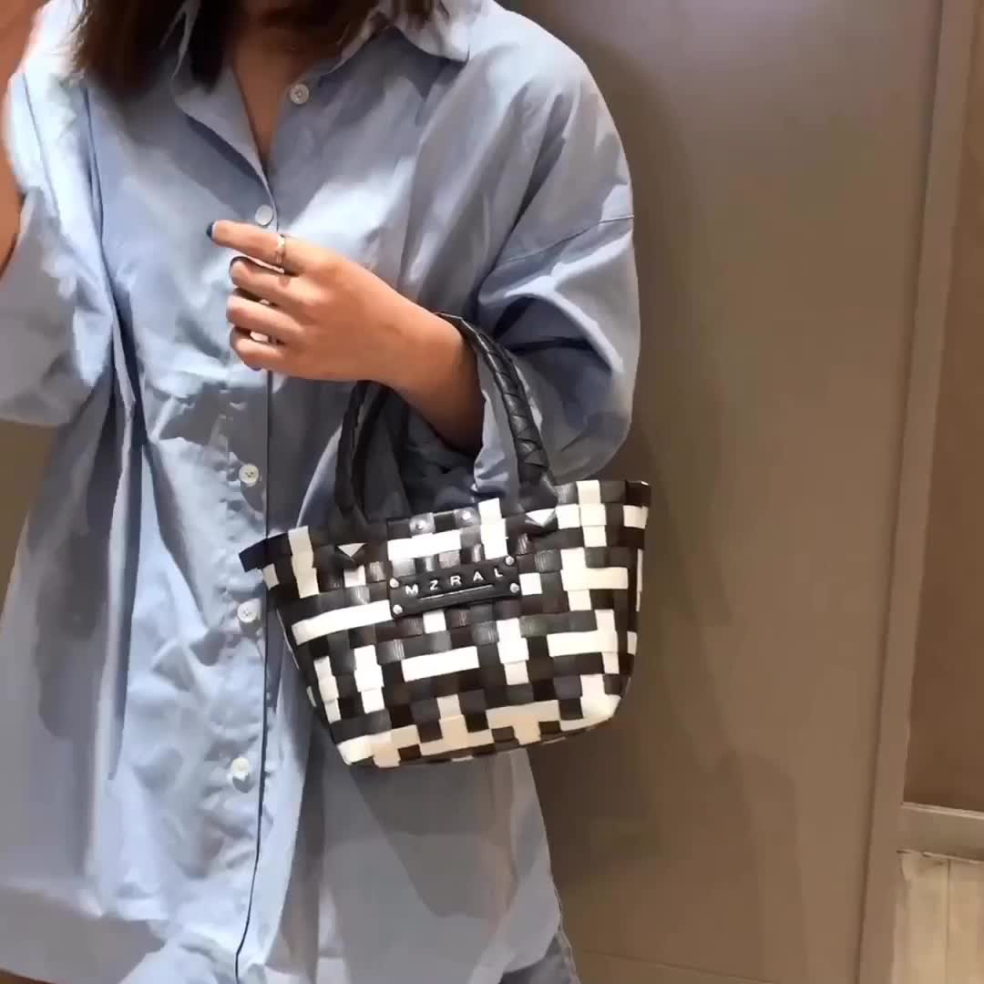 여름 미니백 야채 바구니 가방 기능 패션 퀼트 여성 어깨 휴대용 숄더백