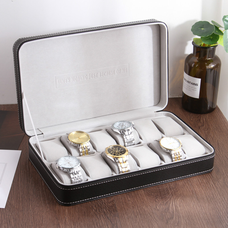 가죽 지퍼 전시 시계 보관 상자 휴대용 크리 에이 티브 장식 첫 번째 비즈니스 R 컬렉션 유형 디스플레이 선물