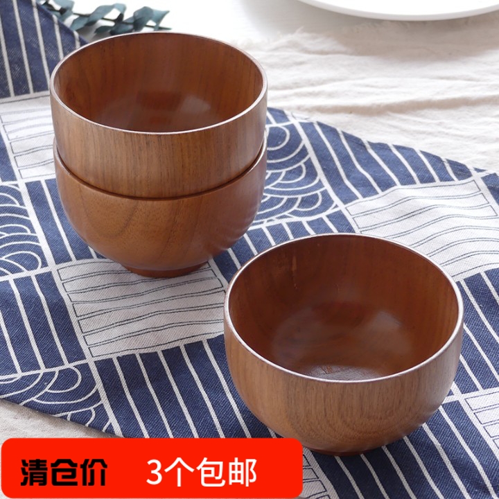 통관 특가 일본 나무 그릇 어린이 밥 그릇 과일 샐러드 그릇 나무 죽 그릇 전체 나무 그릇 한약 마스크 그릇