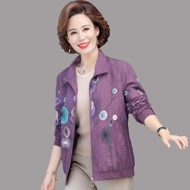 중년 여성 가을 ​​자켓 4050대 어머니 캐주얼 자켓 봄 탑 루즈한 L사이즈