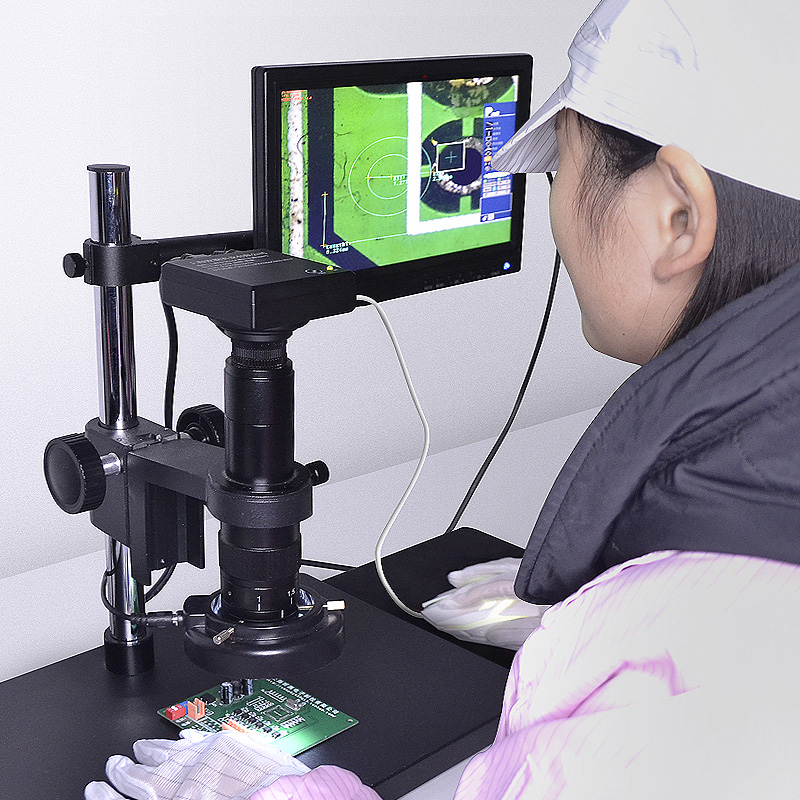 디스플레이가있는 Zhiqi ZQ-603 고화질 광학 전자 디지털 CCD 산업용 현미경