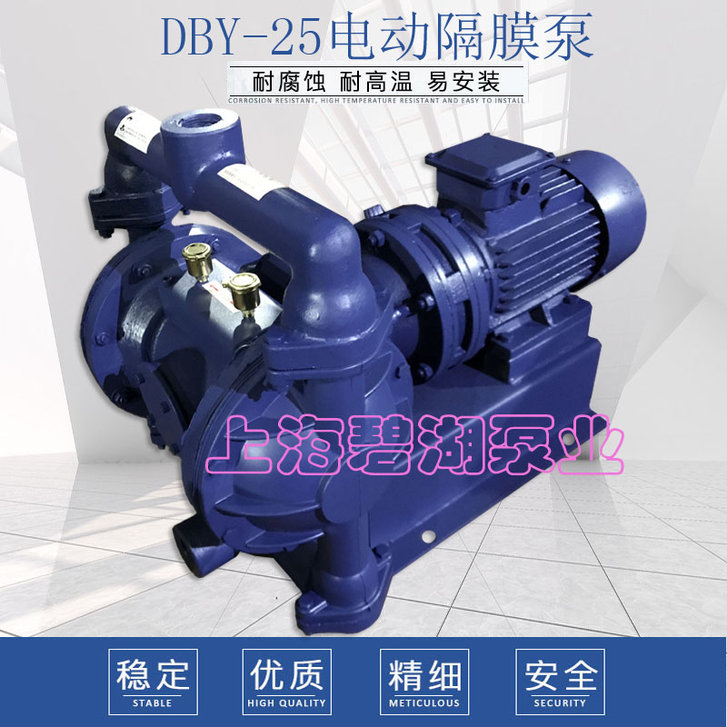 DBY-25/40 전기 다이어프램 펌프 스테인레스 스틸 주철 알루미늄 합금 라이닝 불소 380V 다이어프램 펌프 하수 산업용 펌프