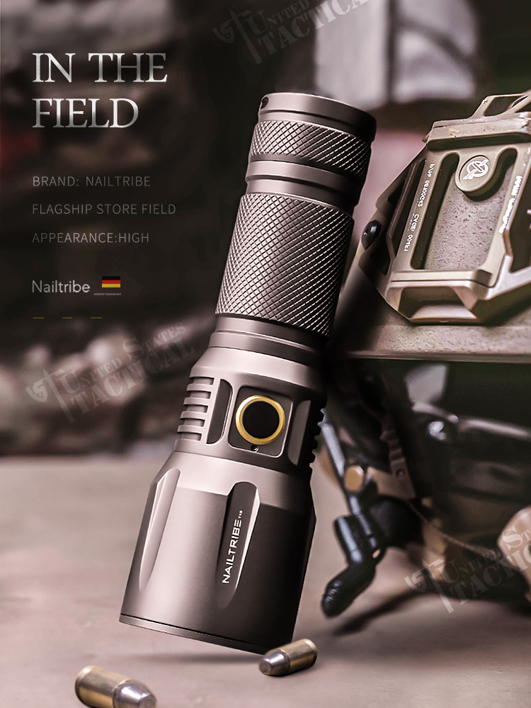 독일 손전등 군사 특수 울트라 밝은 빛 크세논 램프 충전식 내구성 리튬 배터리 야외 장거리 1000 미터