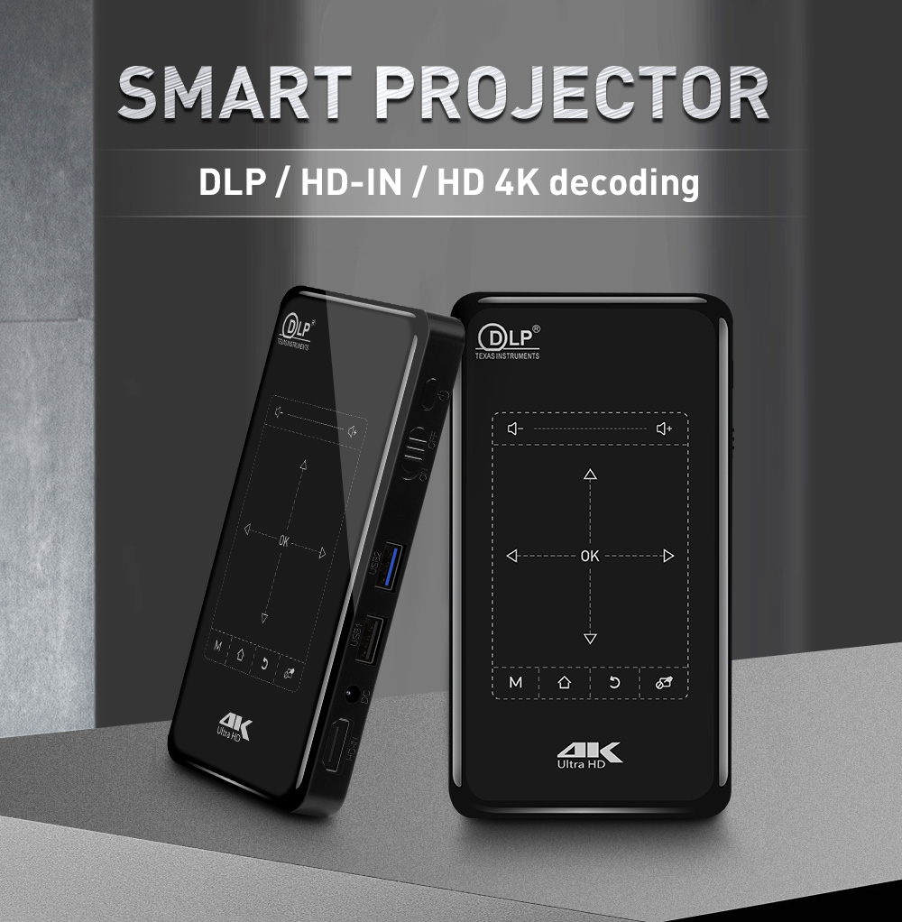 새로운 미니 프로젝터 홈 HD WiFi 소형 무선 홈 시어터