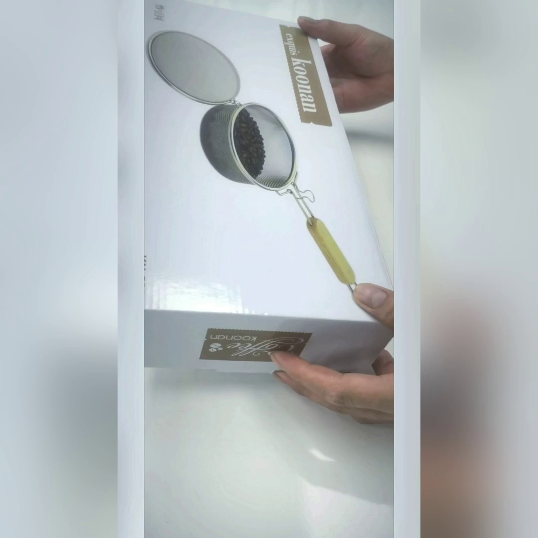 Kana koonan 스테인레스 스틸 커피 콩 로스터 핸드 메쉬 가정용 너트 로스팅 튀김 스크린 필터