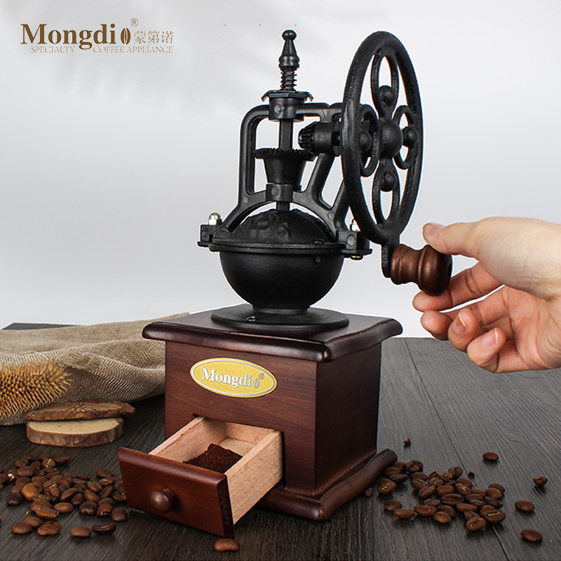 Mongdio 핸드 그라인더 커피 머신 홈 레트로 콩 수동
