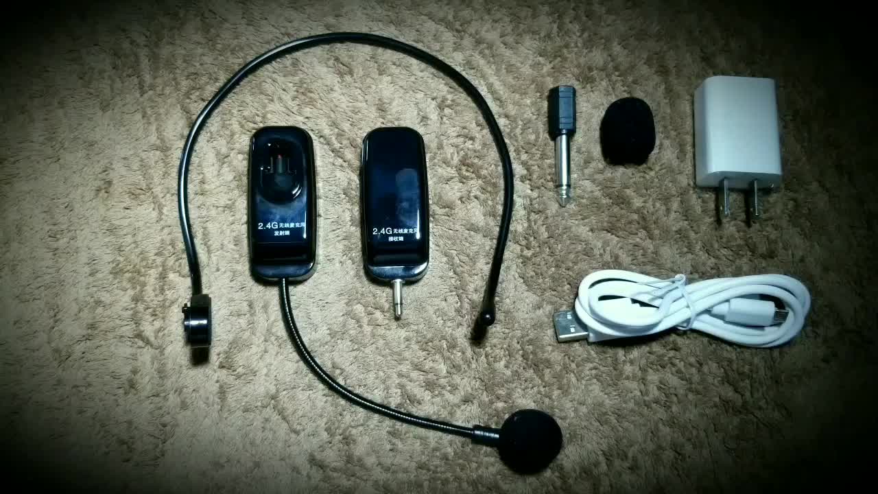 2.4G 무선 마이크 티칭 메가폰 라우드 스피커 블루투스 헤드셋 무대 헤드폰