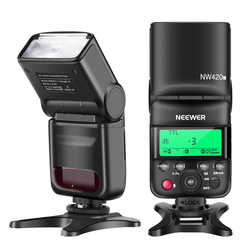 최신 NW420C Canon NW420N Nikon 플래시 카메라 핫슈 소형 셋톱 오프 카메라 라이트 사진 라이트