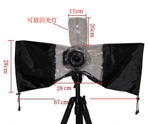 SLR 카메라 레인 커버 디지털 레인코트 방수 외부 플래시 빗속에서 촬영