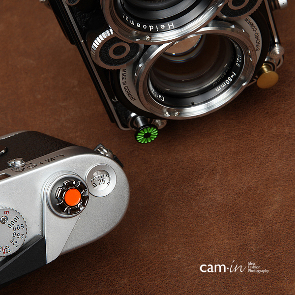 캠인 크리에이티브 새 필름 거리 측정기 카메라 전용 셔터 버튼 주황색 해바라기 CAM9117