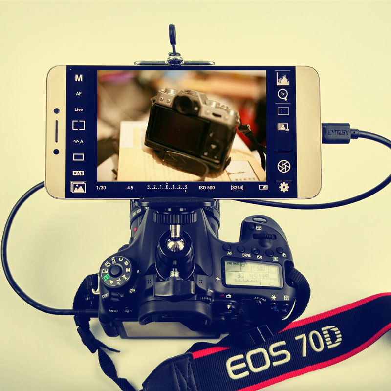 휴대 전화 카메라 뷰 파인더 Canon SLR 로우 사진이 더 커진 화면 플립 스크린 모니터 핫 슈 브래킷