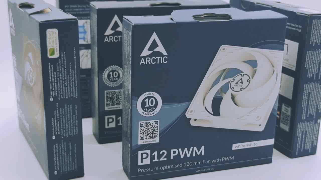 ARCTIC P12 ARGB 12cm 섀시 팬 PWM PST 온도 제어 컴퓨터 CPU 볼