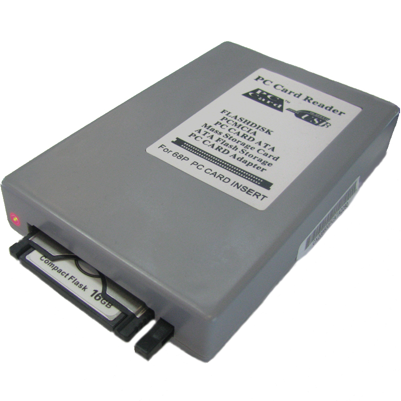 PCMCIA-USB 판독 가능 ata 플래시 PC 카드 산업용 메모리 68 핀 리더기