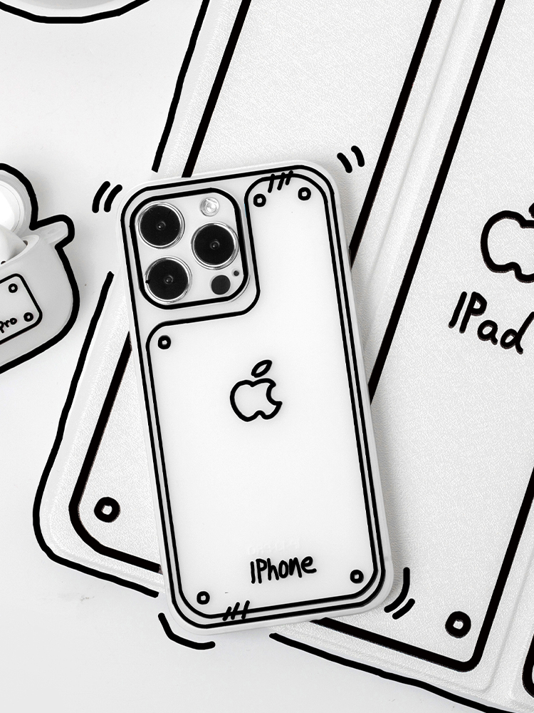 Apple 13promax 2차원 iphone12 투명 11 xsmax x용 젖빛 휴대폰 케이스