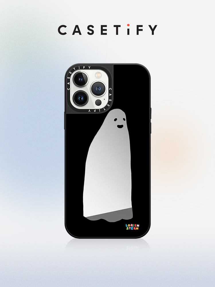 CASETiFY 아티스트 공동 브랜드 Little Ghost 자기 흡입 적용 가능한 iPhone13/12/Pro/Max 미러 전화 케이스