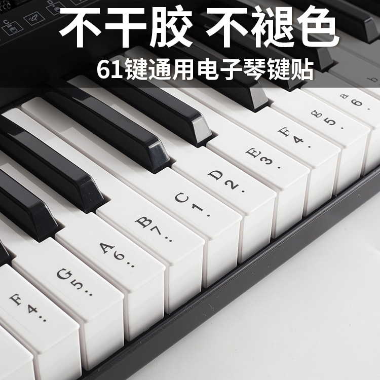 61 키 전자 오르간 키보드 스티커 88 전기 피아노 투명 핸드 롤 음성 레이블 디지털 초보자