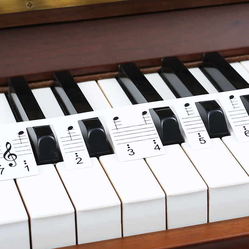 피아노 건반 스티커 전자 사운드 88 61 오선표 표기법 붙여넣기가 필요 없는 노트 스트립