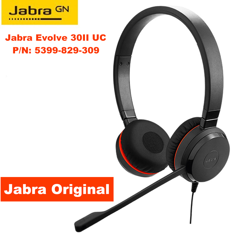 Jabra Evolve 30 II MS 스테레오 USB 및 3.5mm 잭 헤드셋 잡음 제거 마이크 5399-829-309 HSC060 ENC060