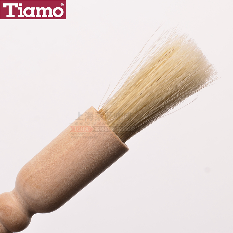 정품 특별 제공 tiamo 알루미늄 튜브 브러시 나무 손잡이 청소 ​​손 전기 커피 그라인더 페인트