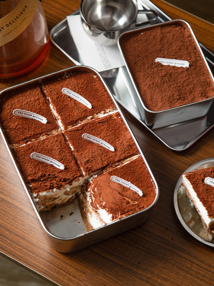 티라미수 몰드 케이크 빵 특수기구 베이킹 트레이 오븐 직사각형 가정용 도구